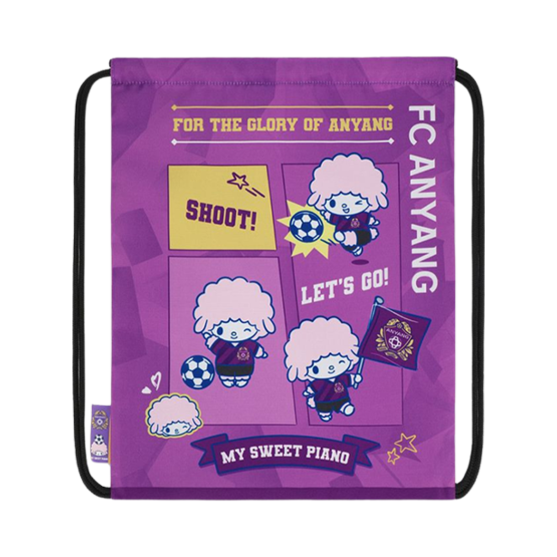 K 리그 x 산리오 캐릭터즈 2025 짐색 마이 스위트 피아노 FC 안양 퍼플(K League x Sanrio Characters 2025 Gym Sack My Sweet Piano FC Anyang Purple)