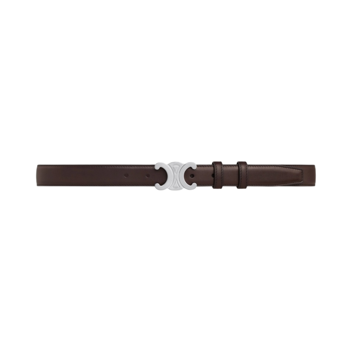 45AKA3A78-19SI Celine Medium Triomphe Belt in Natural Calfskin Brown