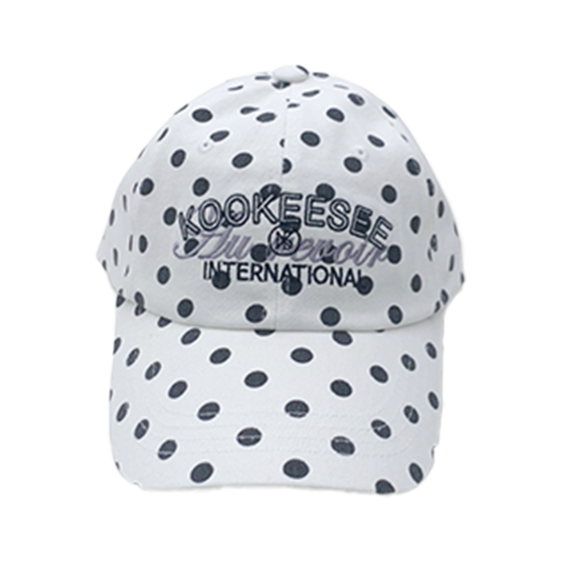 쿠키시 도트 빈티지 워싱 자수 볼캡 화이트(Kookeesee Vintage Washing Dot Ball Cap White) - 1