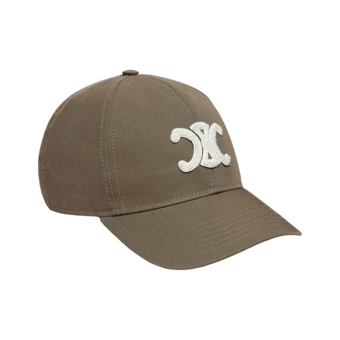 (W) 셀린느 코튼 트리옹프 베이스볼 캡 카키((W) Celine Triomphe Baseball Cap in Cotton Khaki) - 2
