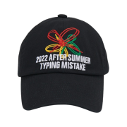 Typing Mistake 22 After Summer Embroidery Ball Cap Black - 22FW
