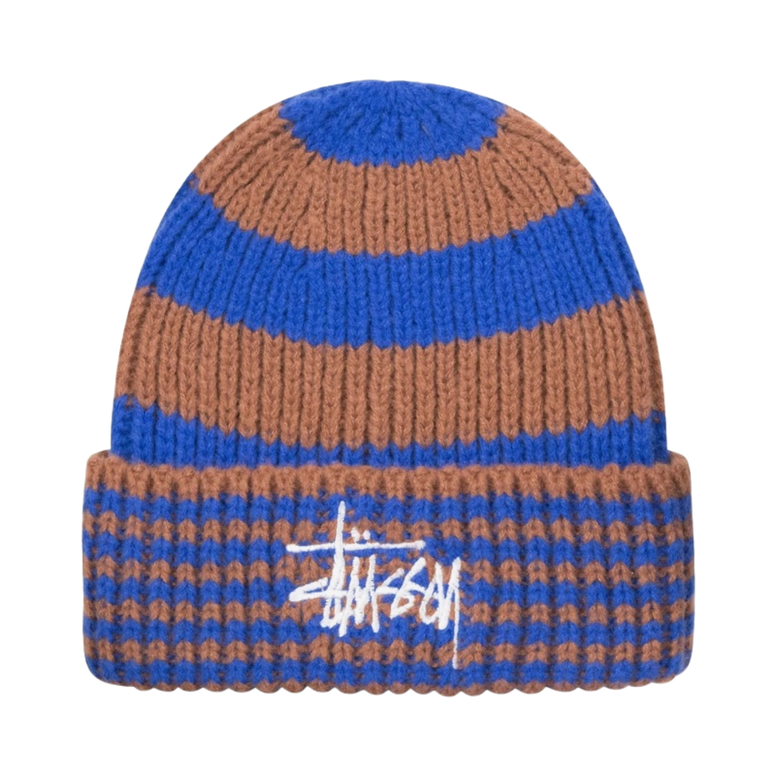 스투시 스트라이프 빅 베이직 비니 로얄(Stussy Striped Big Basic Beanie Royal) - 1