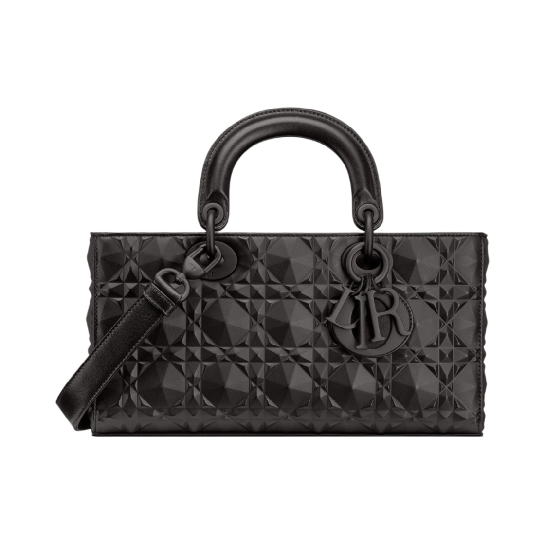 디올 미디움 레이디 디조이백 까나쥬 카프스킨 다이아몬드 모티프 블랙(Dior Medium Lady D-Joy Bag Cannage Calfskin with Diamond Motif Black) - 1