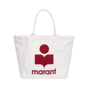 Isabel Marant Yenky Canvas Bag Ecru Red