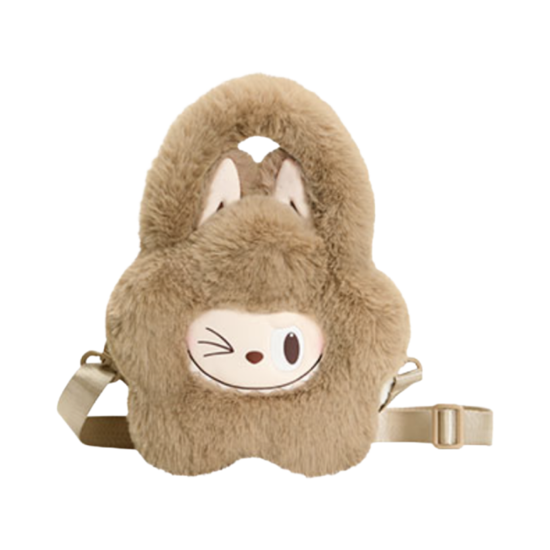 팝마트 라부부 클래식 백 시리즈 플러시 플라워 백 브라운(Pop Mart Labubu Classic Bag Series Plush Flower Bag Brown)