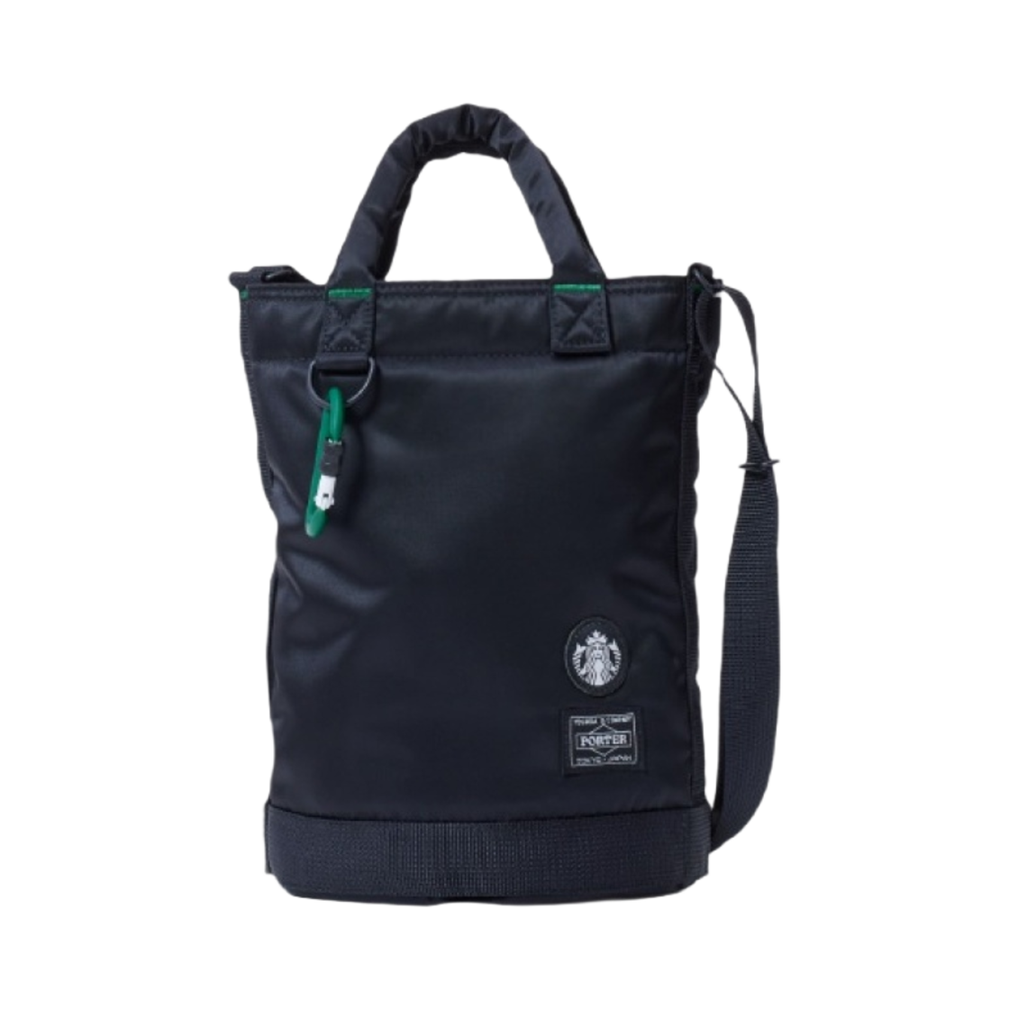 포터 x 스타벅스 커피 빈 쉐입 드럼백 S 블랙(Porter x Starbucks Coffee Bean Shape Drum Bag S Black)