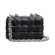 Bottega Veneta Padded Leather Chain Cassette Black