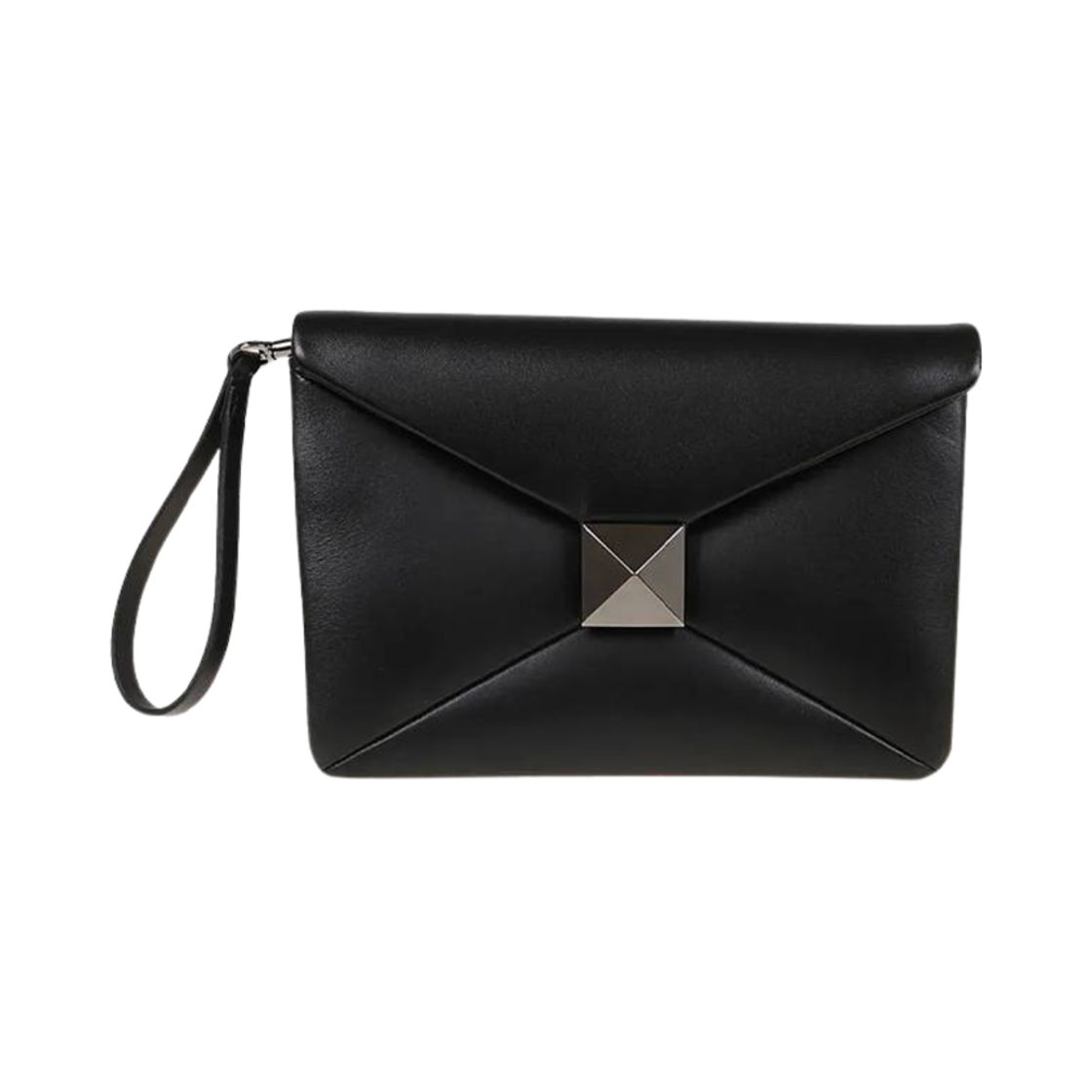 B0B58GTJ0NO Valentino One Stud Clutch Black