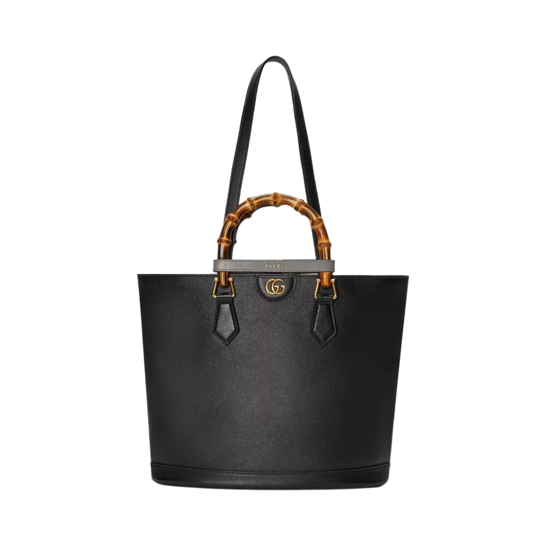 구찌 다이애나 미디움 토트백 블랙 레더(Gucci Diana Medium Tote Bag Black Leather) - 1