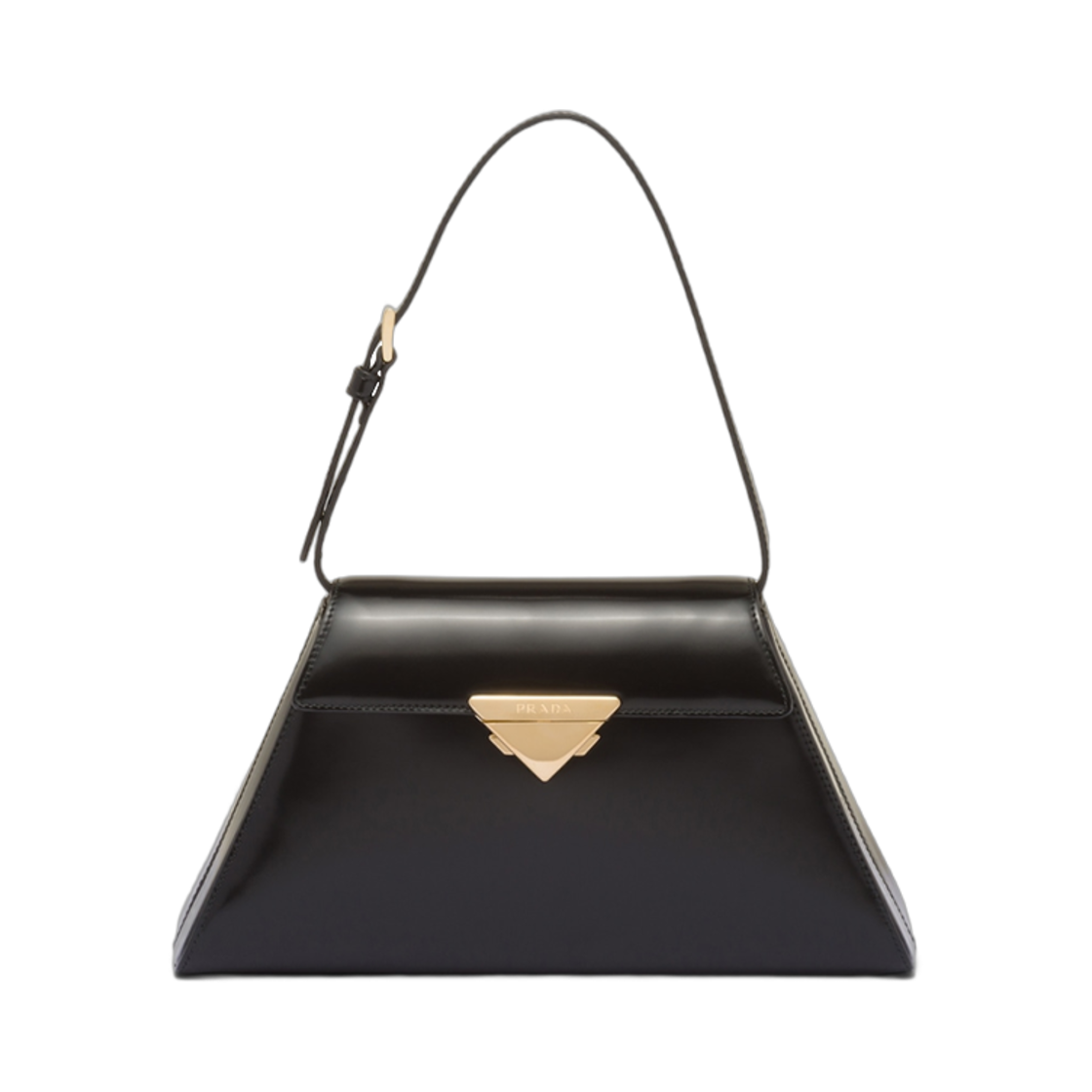 1BD343-ZO6-F0002 Prada Medium Brushed Leather Handbag Black