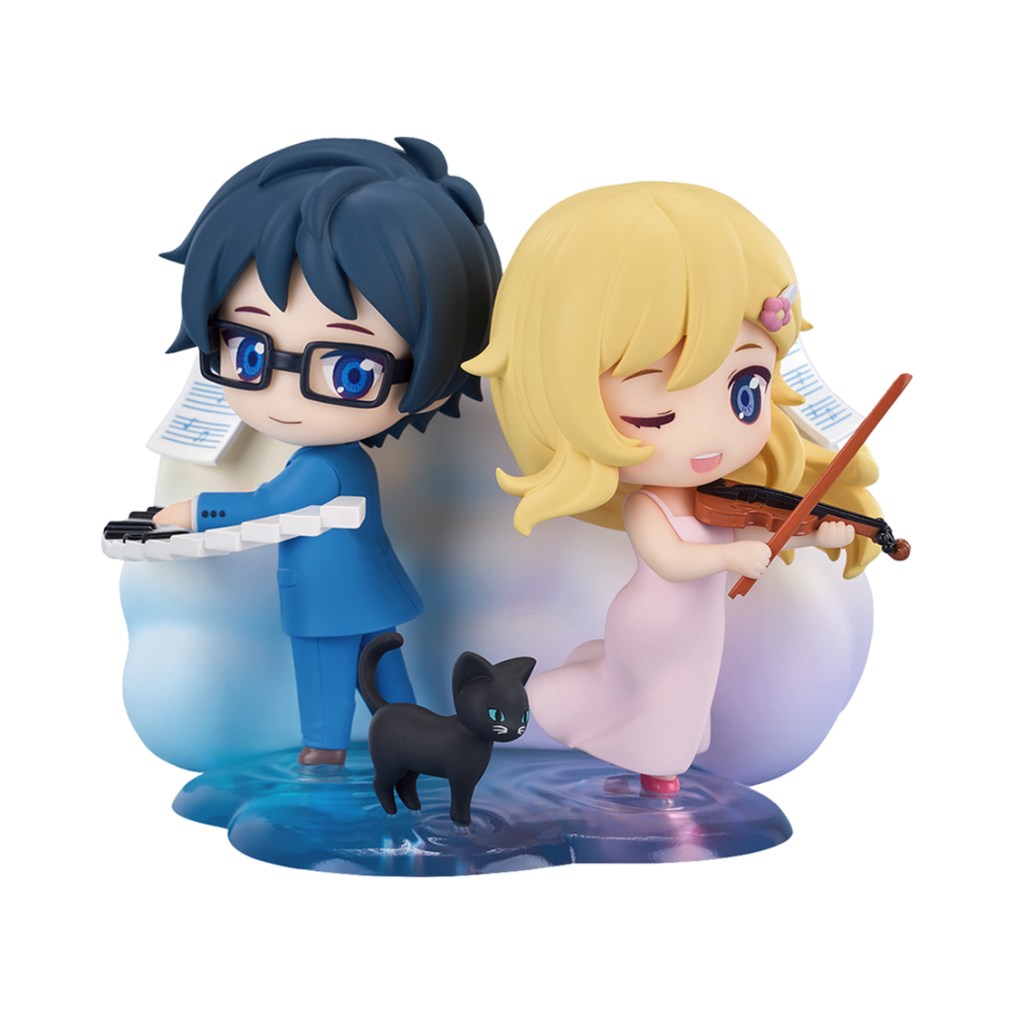 굿스마일컴퍼니 굿스마일아츠상하이 Qset+ 미야조노 카오리 & 아리마 코세이(Good Smile Arts Shanghai Your Lie In April Qset+ Kaori Miyazono & Kosei Arima)