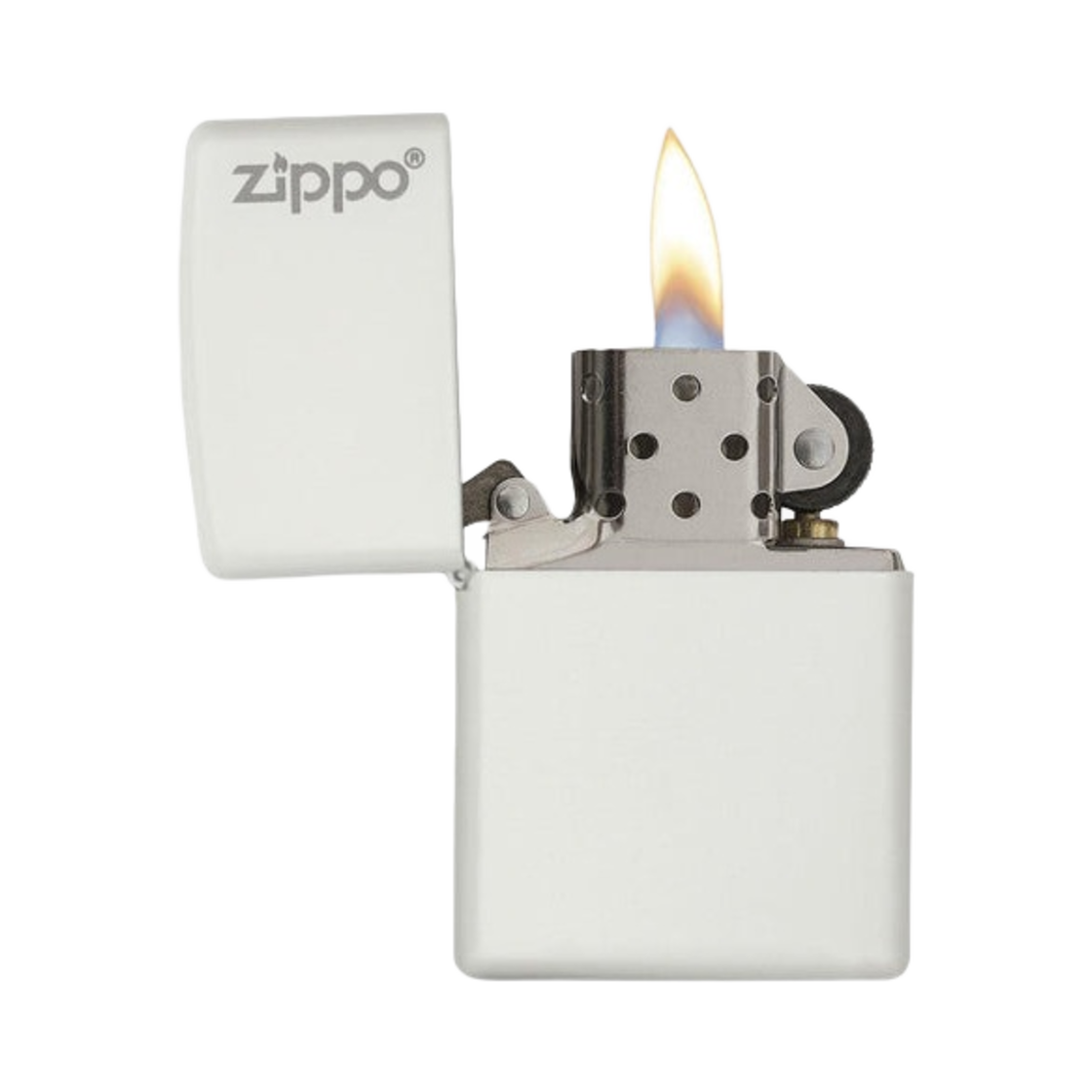 지포 클래식 매트 로고 라이터 화이트(Zippo Classic Matte Logo Zippo Lighter White) - 2