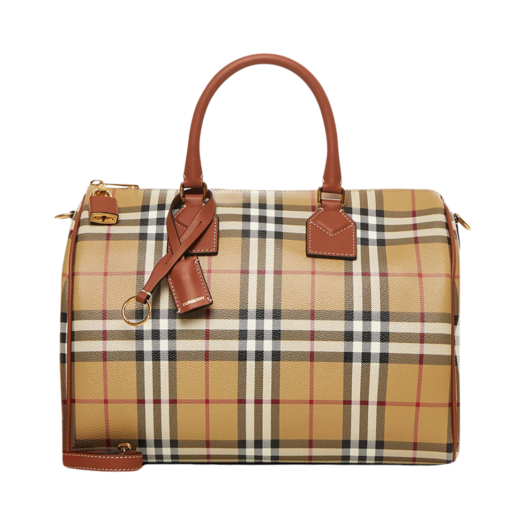Burberry Medium Check Bowling Bag Beige