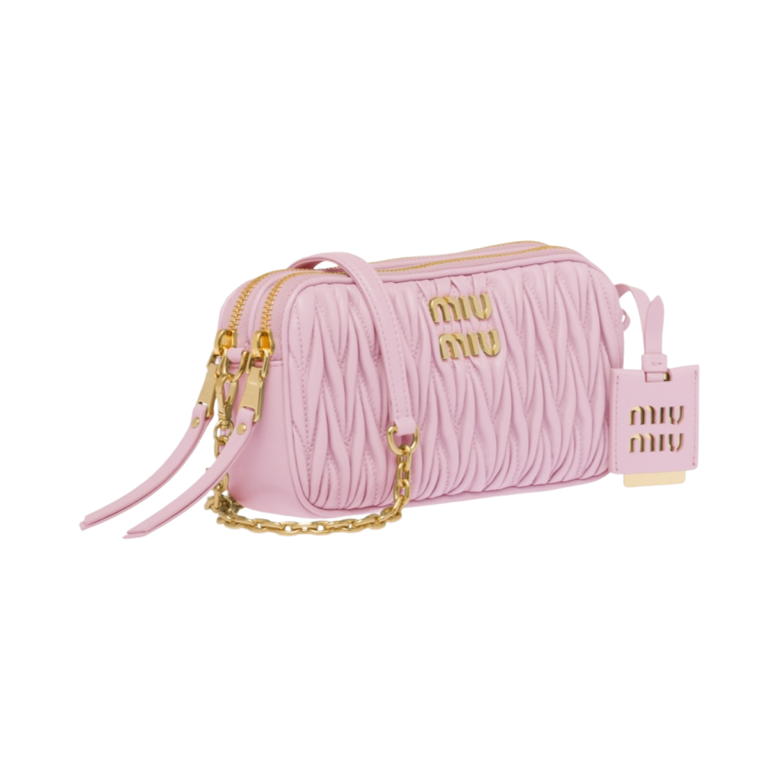 미우 미우 마테라쎄 나파 가죽 미니백 앨러배스터 핑크(Miu Miu Matelasse Nappa Leather Mini Bag Alabaster Pink) - 2