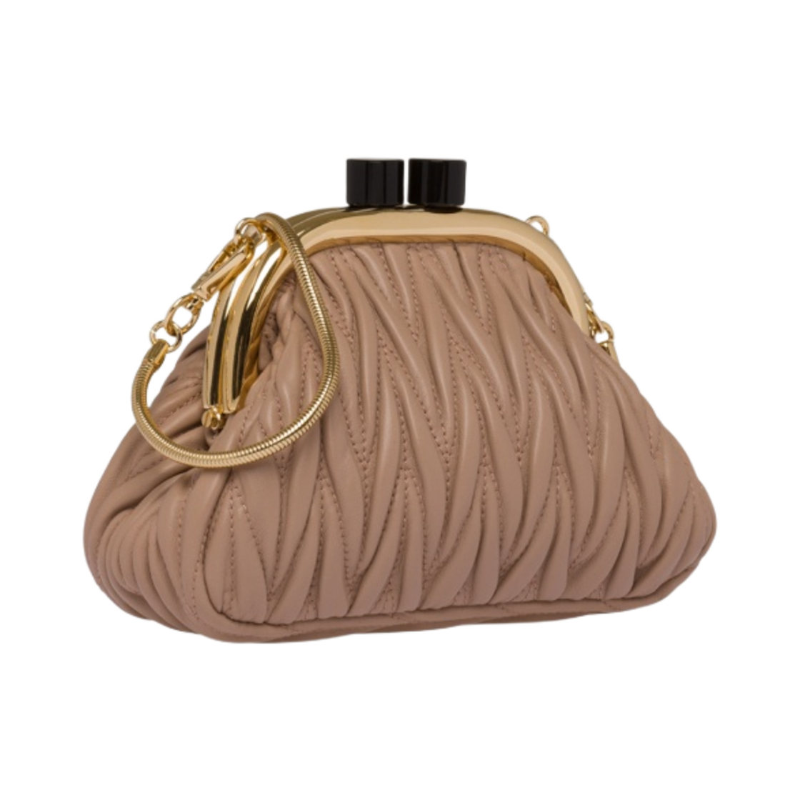 미우 미우 벨 나파 가죽 미니백 카메오(Miu Miu Belle Nappa Leather Mini Bag Cameo) - 2