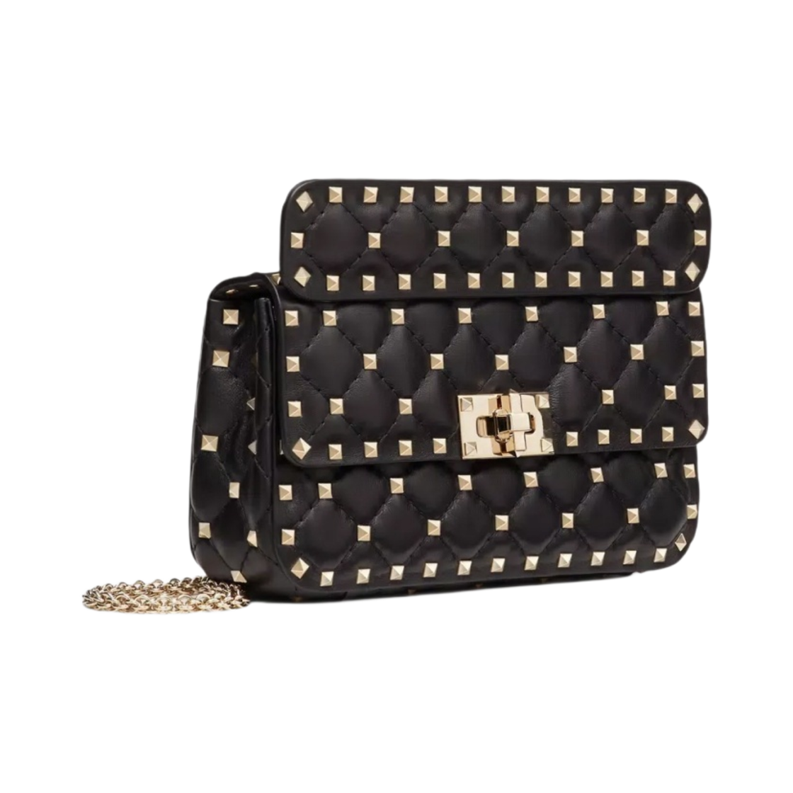 발렌티노 스몰 나파 락스터드 스파이크백 블랙(Valentino Small Napa Rockstud Spike Bag Black) - 2