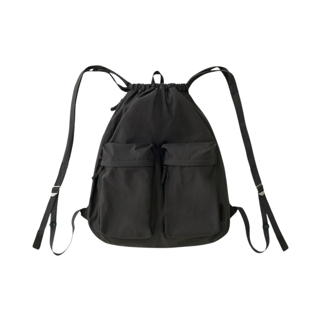 폴리테루 2포켓 드로우 백 브라운(Polyteru 2pk Draw Bag Brown)