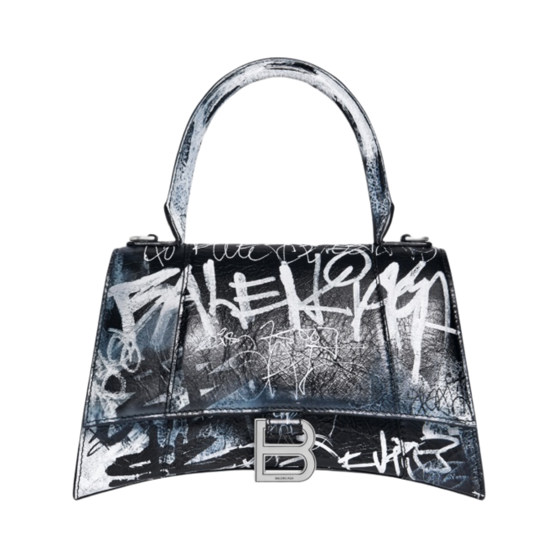 발렌시아가 아워글래스 스몰 핸드백 그래피티 블랙(Balenciaga Hourglass Small Handbag Graffiti Black) - 1