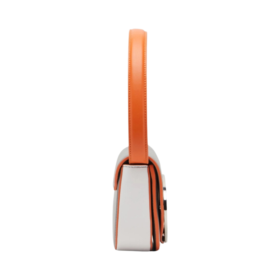 디젤 1DR 스몰 숄더백 인 나파 레더 그레이 오렌지(Diesel 1DR Small Shoulder Bag in Nappa Leather Grey Orange) - 2