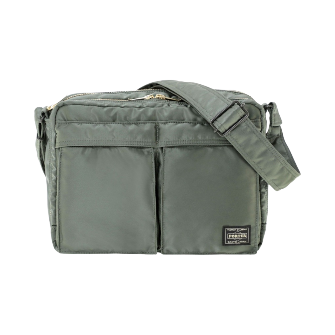 622-08633 Porter All New Tanker Sling Bag Zip L Sage Green