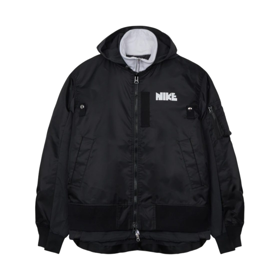 CZ4678-010 (W) Nike x Sacai NRG Layered Bomber Jacket Black - Asia