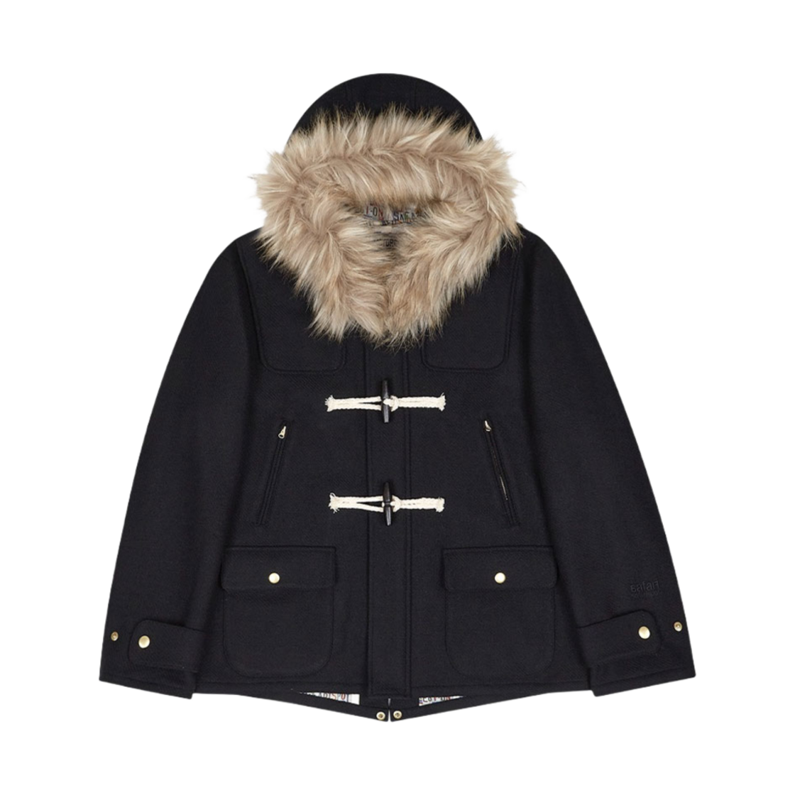 saf00381 Safarispot Region Motors Club Fake Fur Duffle Coat