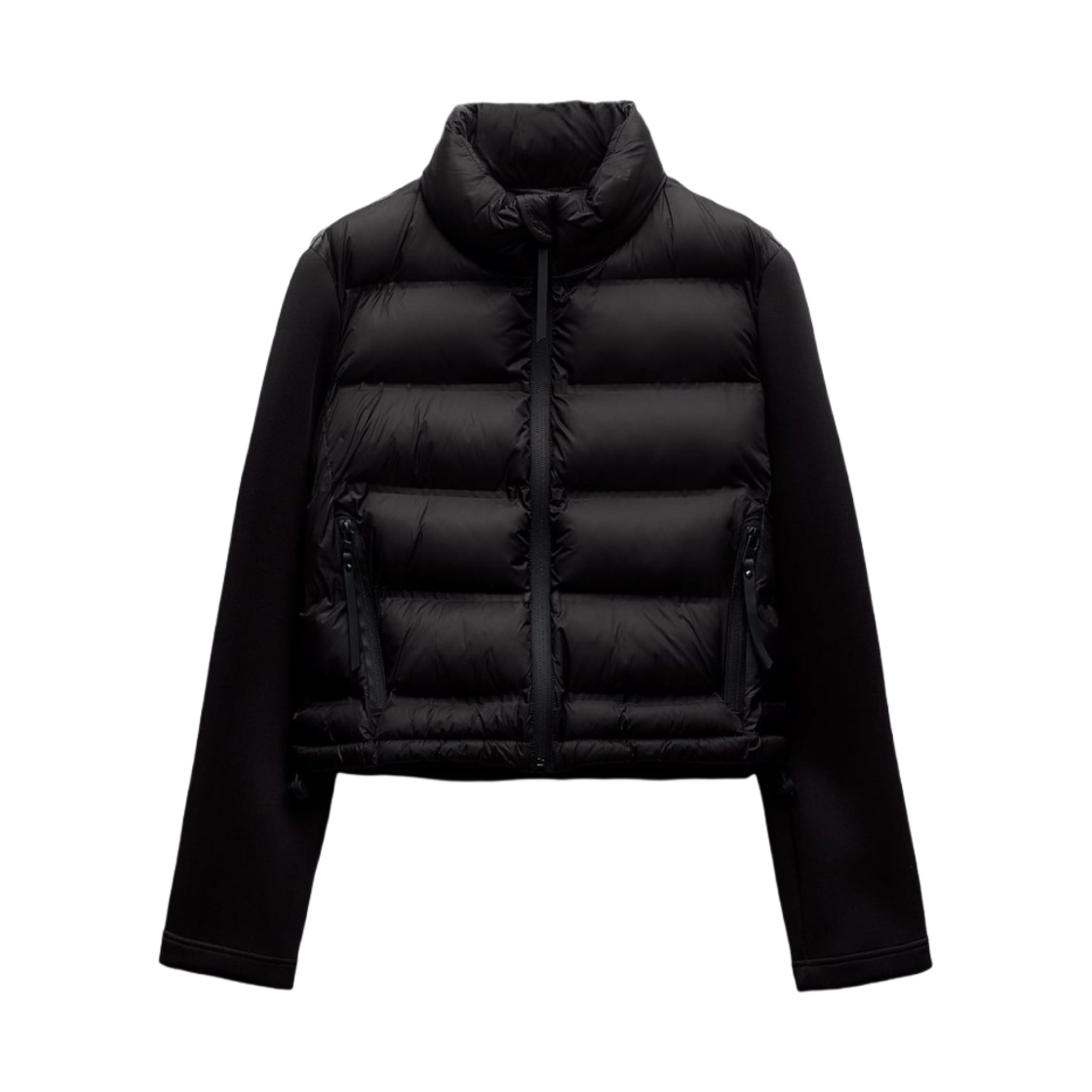 (W) 자라 콤비 패딩 점퍼 블랙((W) Zara Combi Puffer Jumper Black) - 1