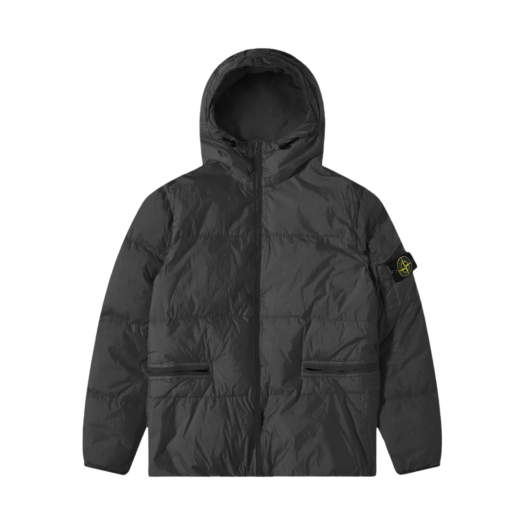 Stone Island 40223 Garment Dyed Crinkle Reps Down Jacket Black - 22FW