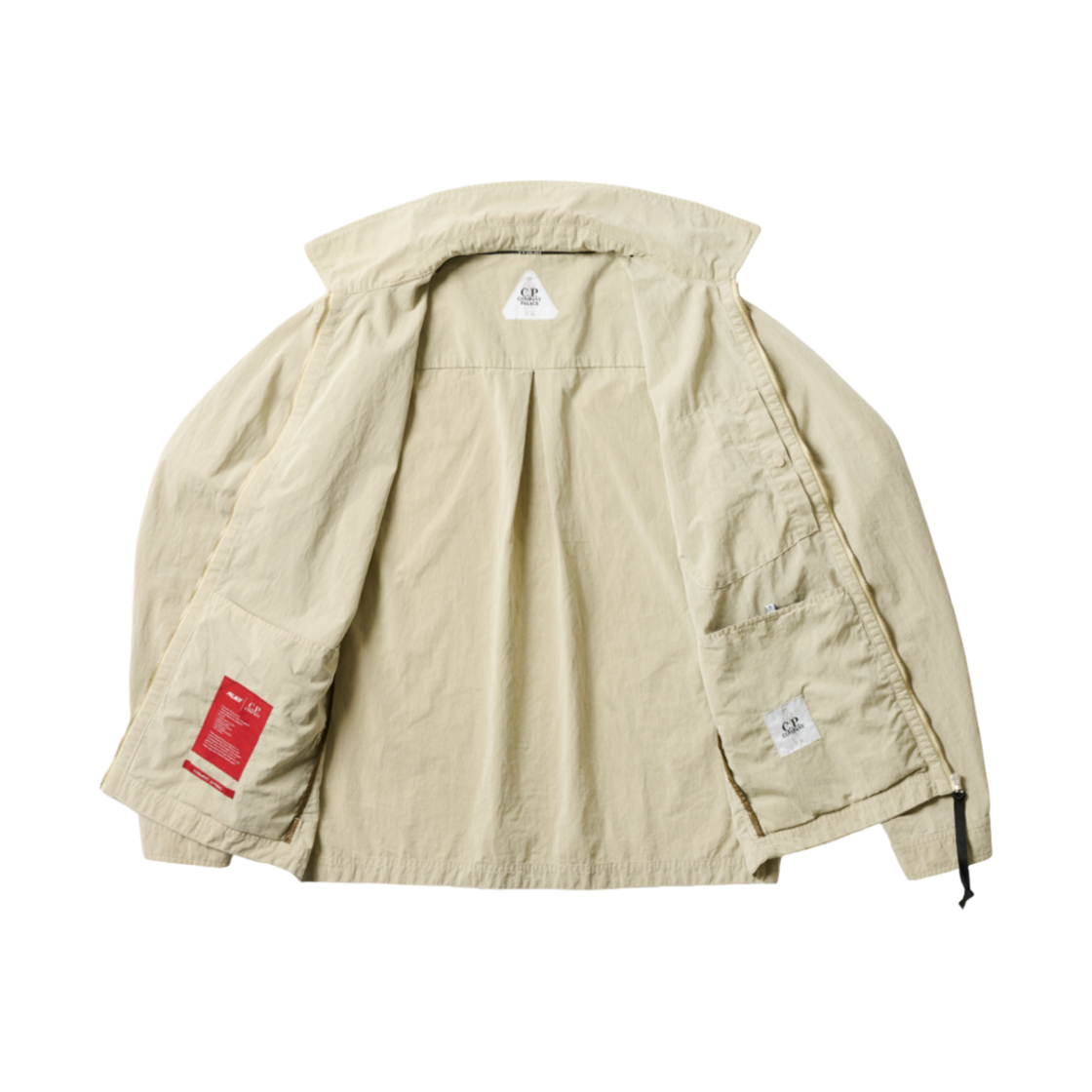 팔라스 x C.P. 컴퍼니 50 필리 집 스루 셔츠 스톤 - 25SS(Palace x C.P. Company 50 Fili Zip Through Shirt Stone - 25SS) - 2