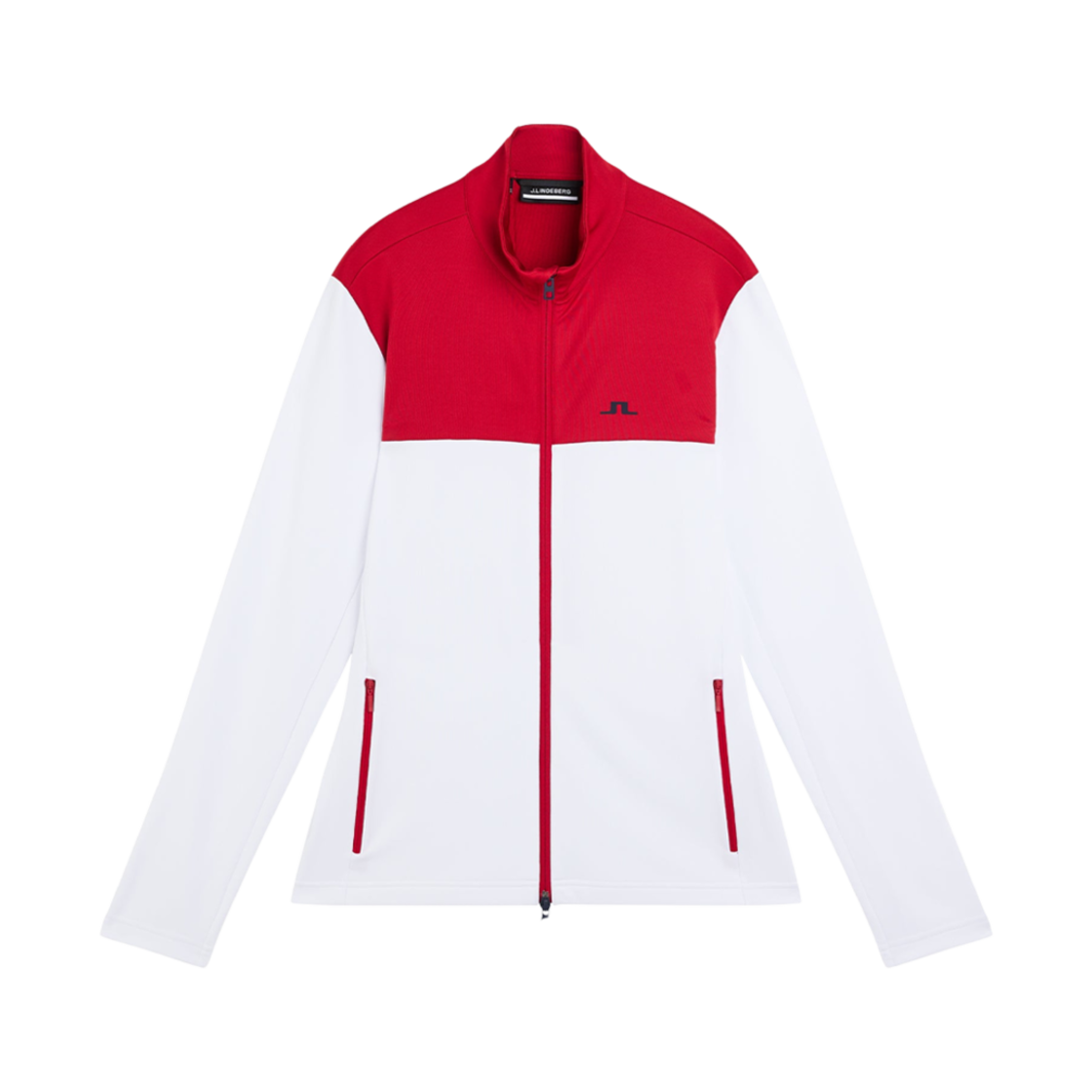 제이린드버그 뱅크스 골프 미드 레이어 레드 화이트(J.Lindeberg Banks Golf Mid Layer Red White)