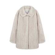 Haveless Carol Faux Fur Coat Light Grey