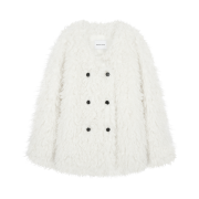 Haveless Vietta Faux Fur Coat White