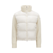 (W) Moncler Padded Wool Cardigan Milk White - 23FW