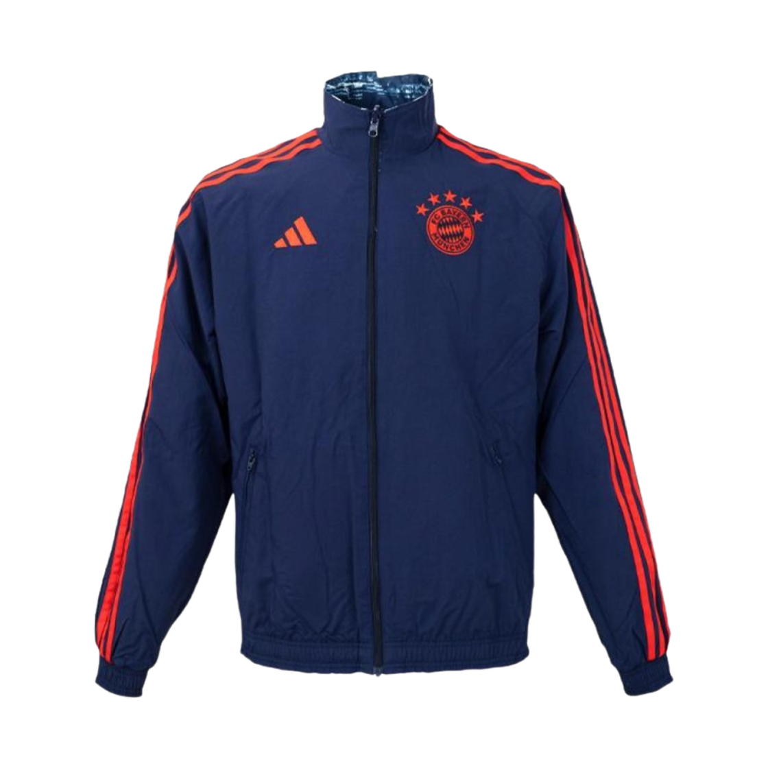 아디다스 바이에른 뮌헨 앤썸 자켓 나이트 인디고 - KR 사이즈(Adidas Bayern Munchen Anthem Jacket Night Indigo - KR Sizing)