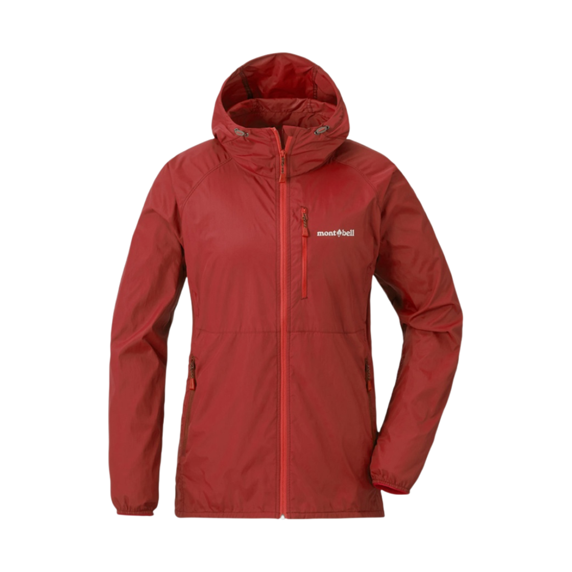 1103323 (W) Montbell Wind Blast Hooded Jacket Red