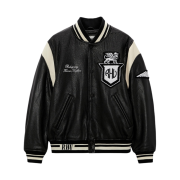 Zara x Rhuigi Leather Bomber Jacket Black