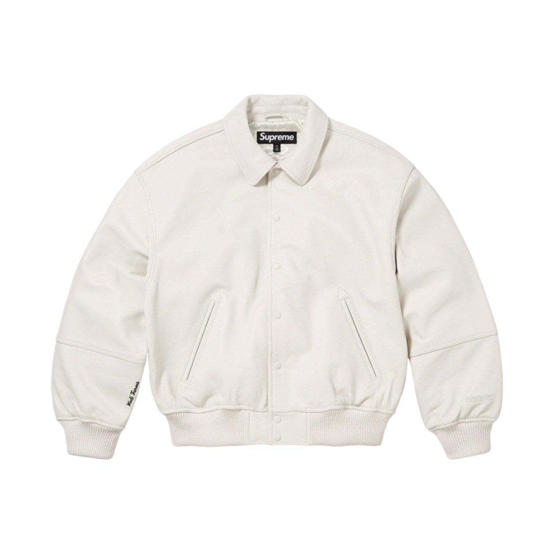 슈프림 고어텍스 인피니움 윈드스토퍼 레더 바시티 자켓 화이트 - 23FW(Supreme Gore-Tex Infinium Windstopper Leather Varsity Jacket White - 23FW) - 1