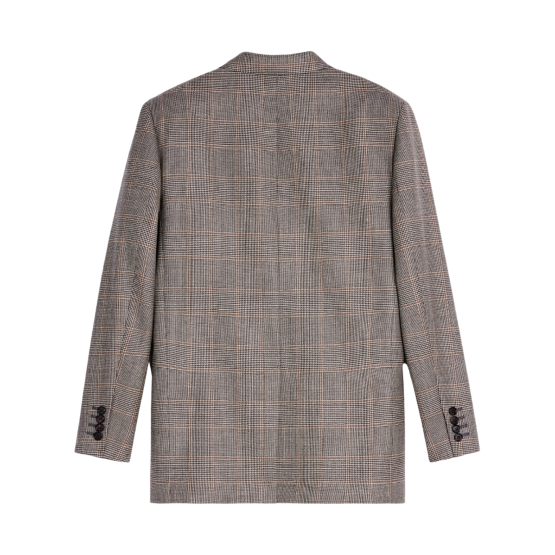 (W) 셀린느 체크 플란넬 주드 자켓 느와르 바닐라 샤테뉴((W) Celine Jude Jacket in Checked Flannel Noir Vanilla Chataigne) - 2