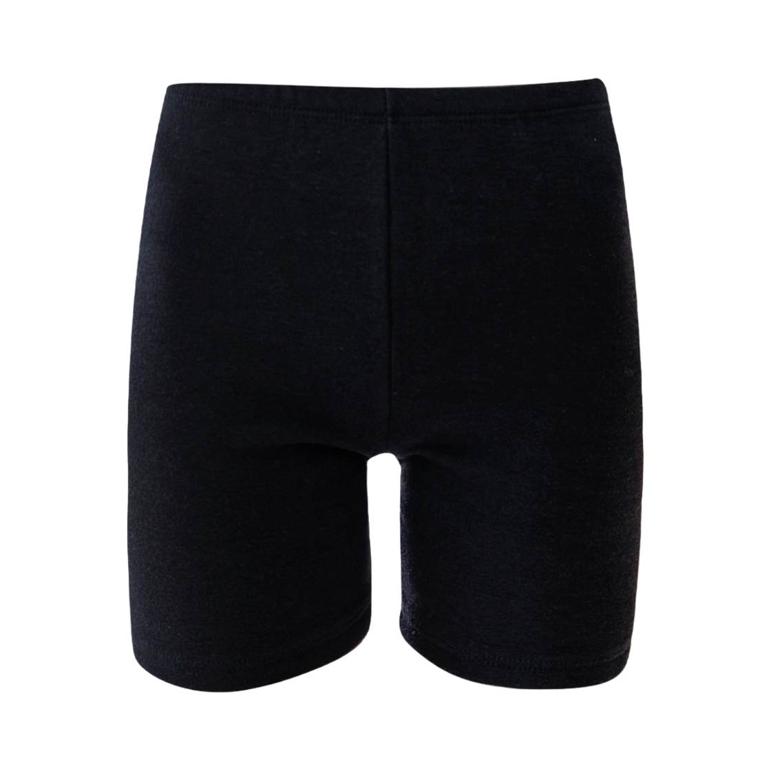 A-WO-BK_3-2p-W (W) Aone Wool Span 3/4 Shorts 2Pack Black