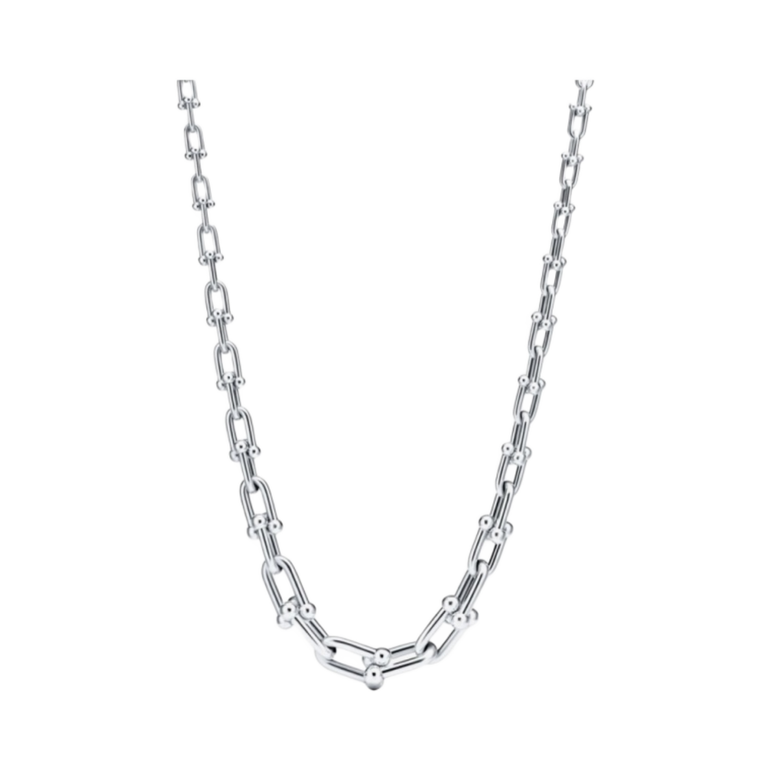 티파니 앤 코 티파니 하드웨어 그레듀에이티드 링크 네클리스 실버