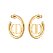 (W) Dior 30 Montaigne Earrings Gold Finish Metal