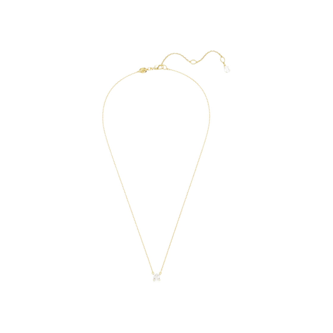 5693153 (W) Swarovski Stilla Pendant Square Cut White Gold Tone Plated