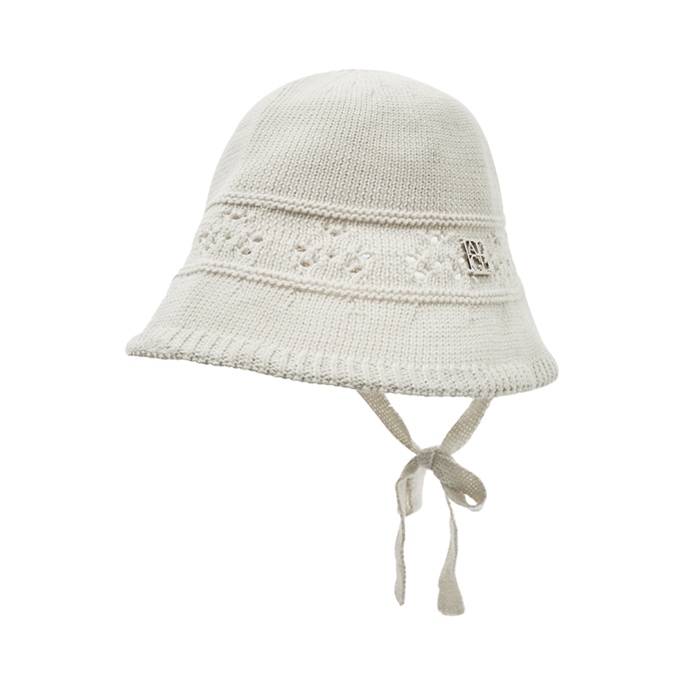 25SSBHBH-CR Allincomplete Blossom Hole Bonnet Hat Cream