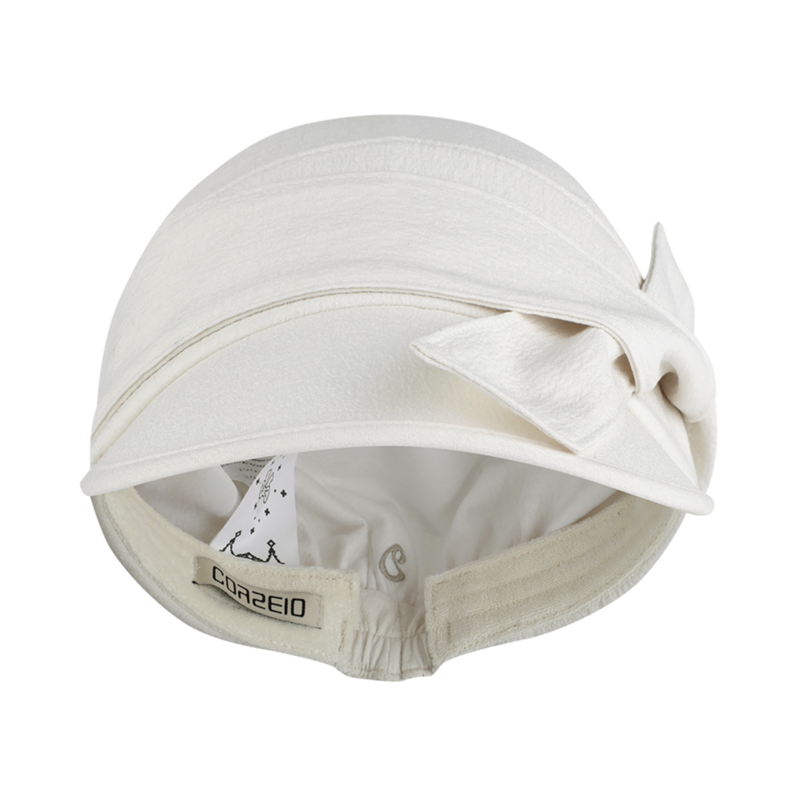 코이세이오 리본 타이 캡 아이보리(COYSEIO Ribbon Tie Cap Ivory)