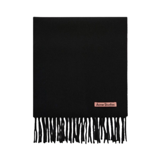 CA0218-900 Acne Studios Wool Fringe Scarf Black