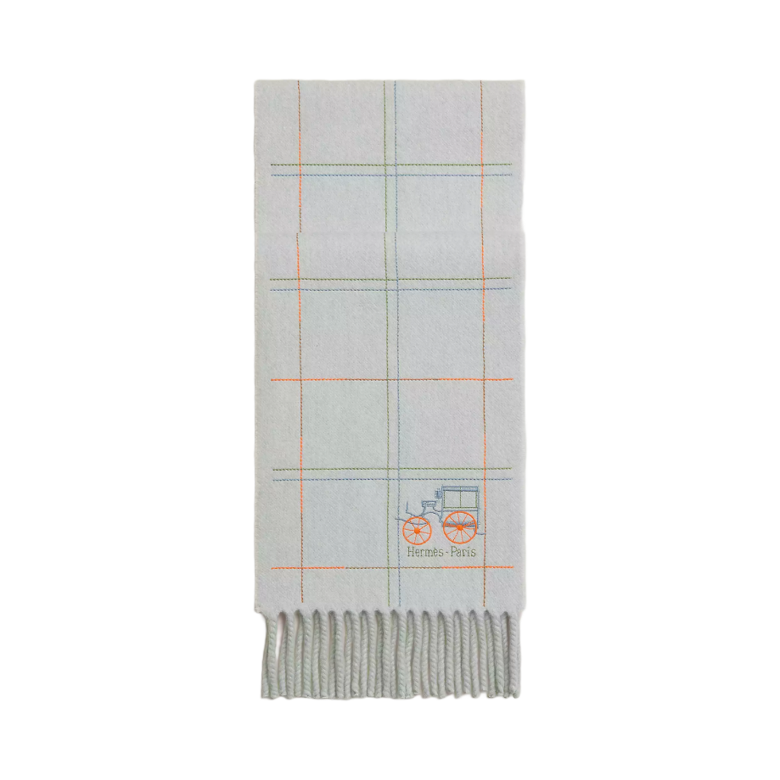 (W) 에르메스 브로디 아 투트 베를린 머플러 캐시미어 & 그리 드 노르