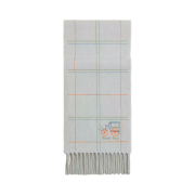(W) Hermes Brodee A Toute Berline Muffler Cashmere & Gris Du Nord
