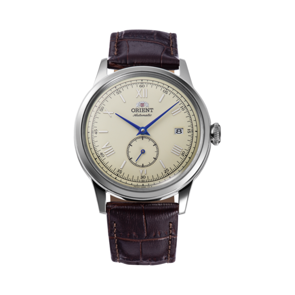 오리엔트 밤비노 38.4mm 오토메틱 스테인리스 스틸 레더 아이보리 다이얼(Orient Bambino 38.4mm Automatic Stainless Steel Leather Ivory Dial)