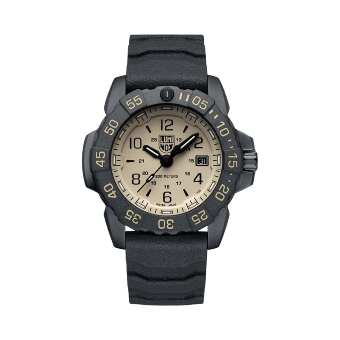 XS-3251-CBNSF-SET Luminox Navy Seal Foundation Military 45mm Genuine Rubber Beige