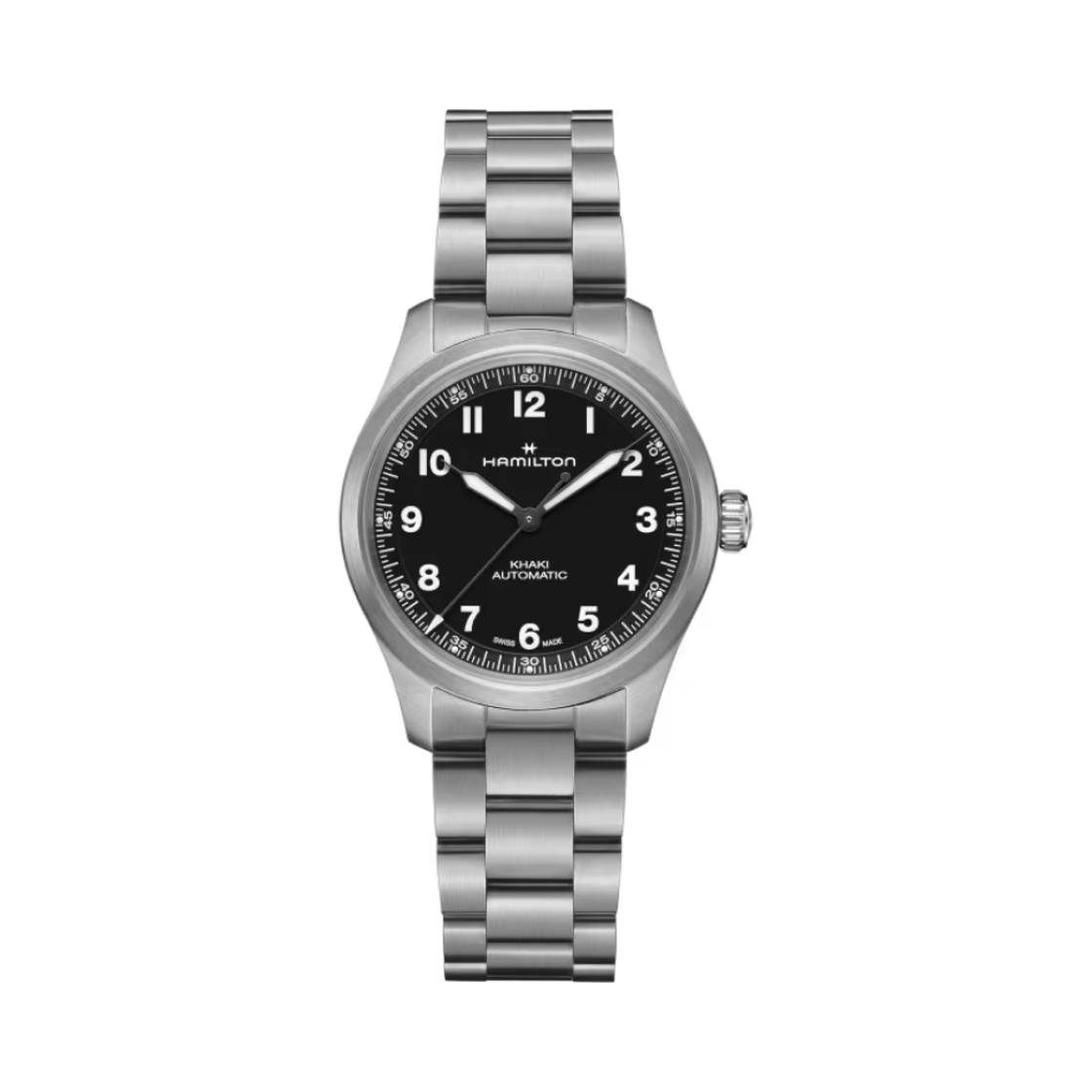 해밀턴 x 엔지니어드 가먼츠 카키 필드 티타늄 오토 36mm 스테인리스 스틸 블랙(Hamilton x Engineered Garments Khaki Field Titanium Auto 36mm Stainless Steel Black)